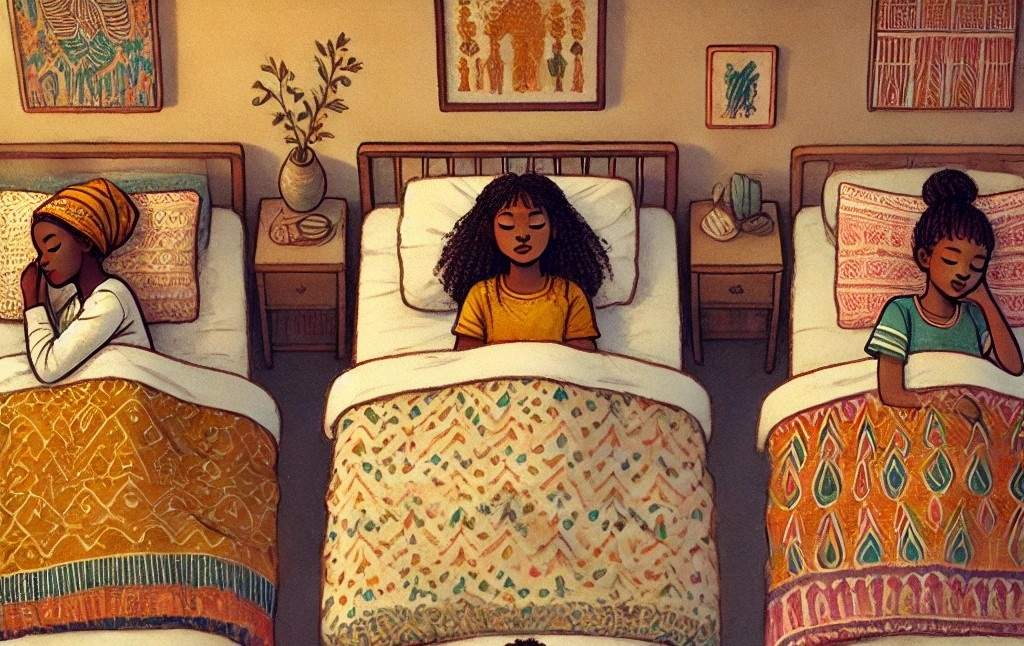 Ruka, Sujia and Kera sleeping: Growing Up (Series 1)