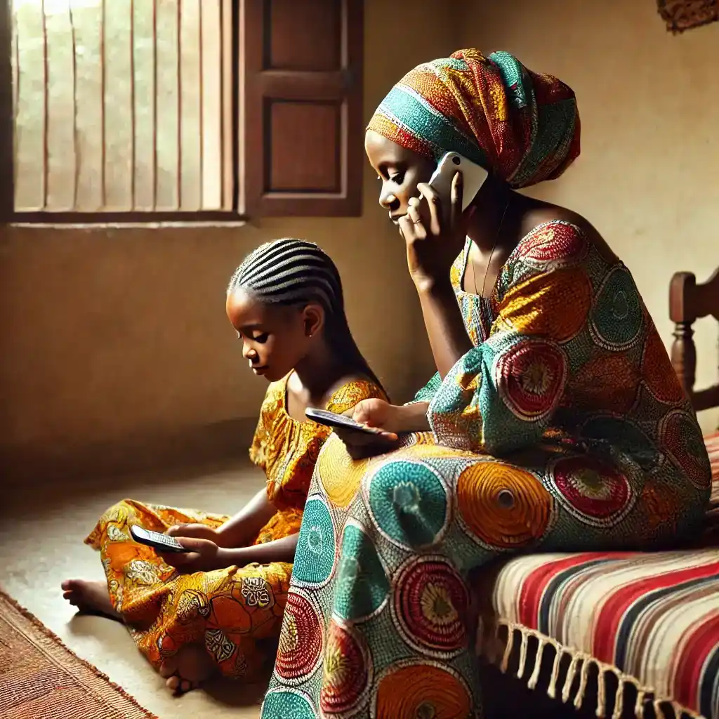 Ruka in mother's room